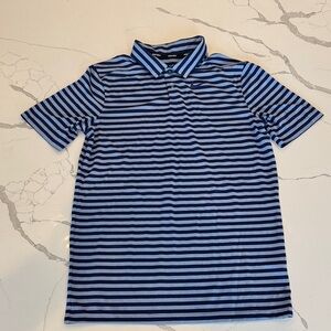 Nike Golf dry fit Navy and gray Striped Polo Shirt